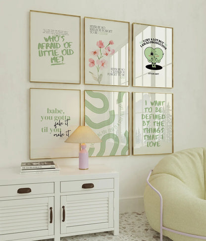 Taylor Print SET OF 6 (Green)