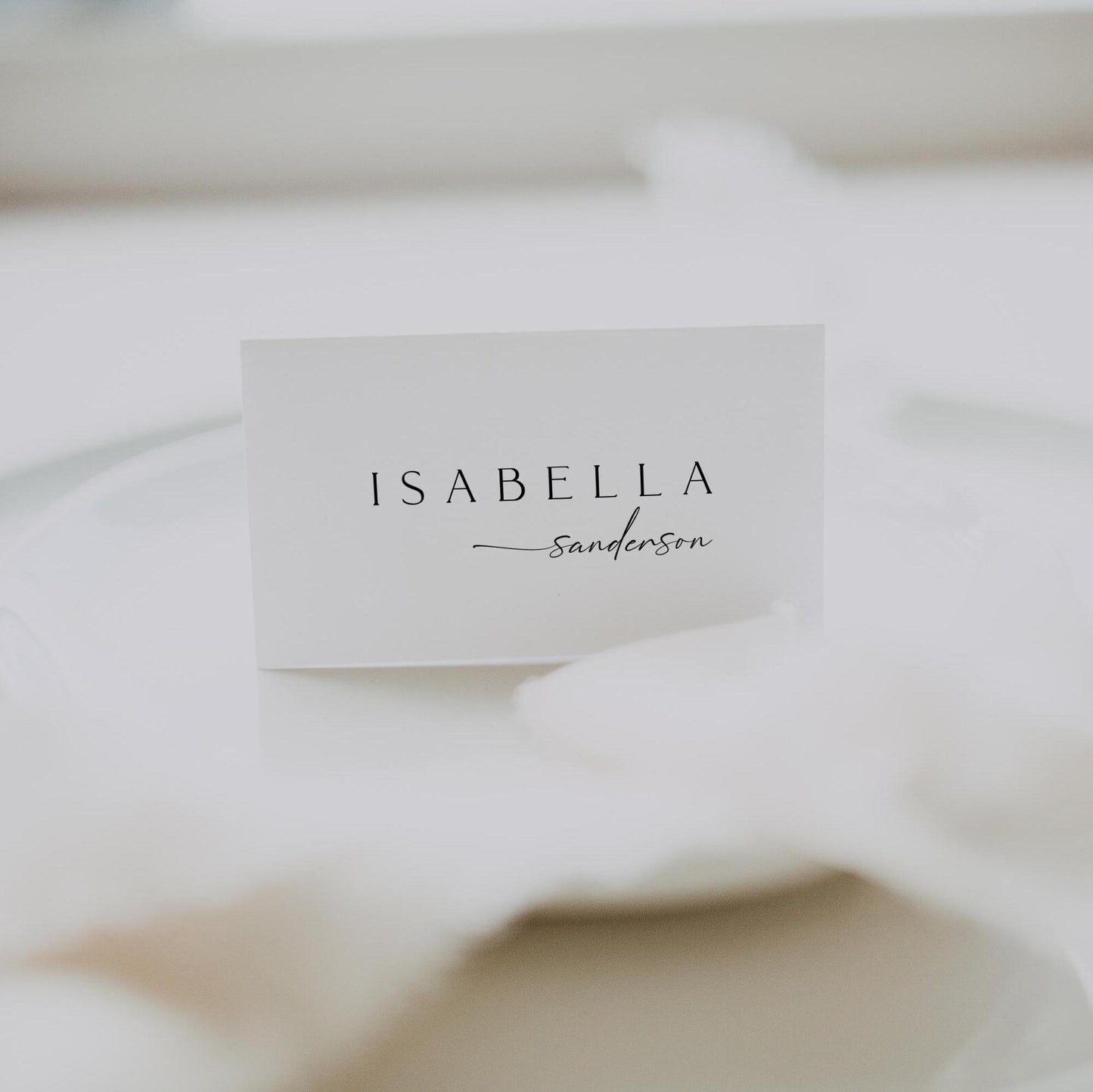 CLAIRE Minimal Modern Table Name Card
