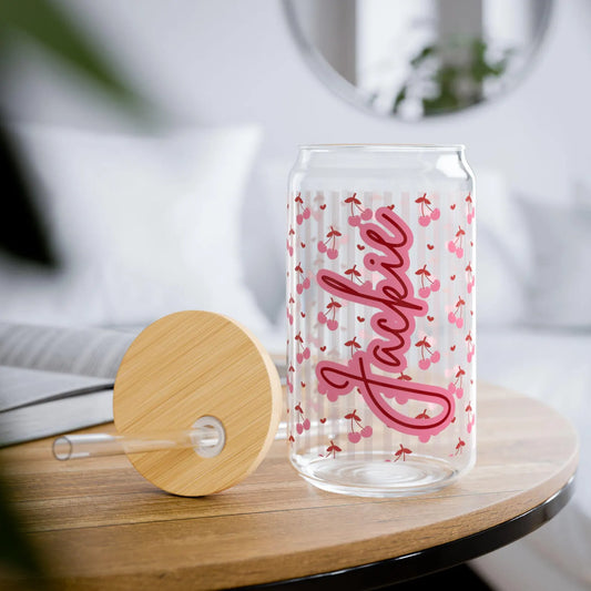 Coquette Bow Cherry Iced Coffee Mug