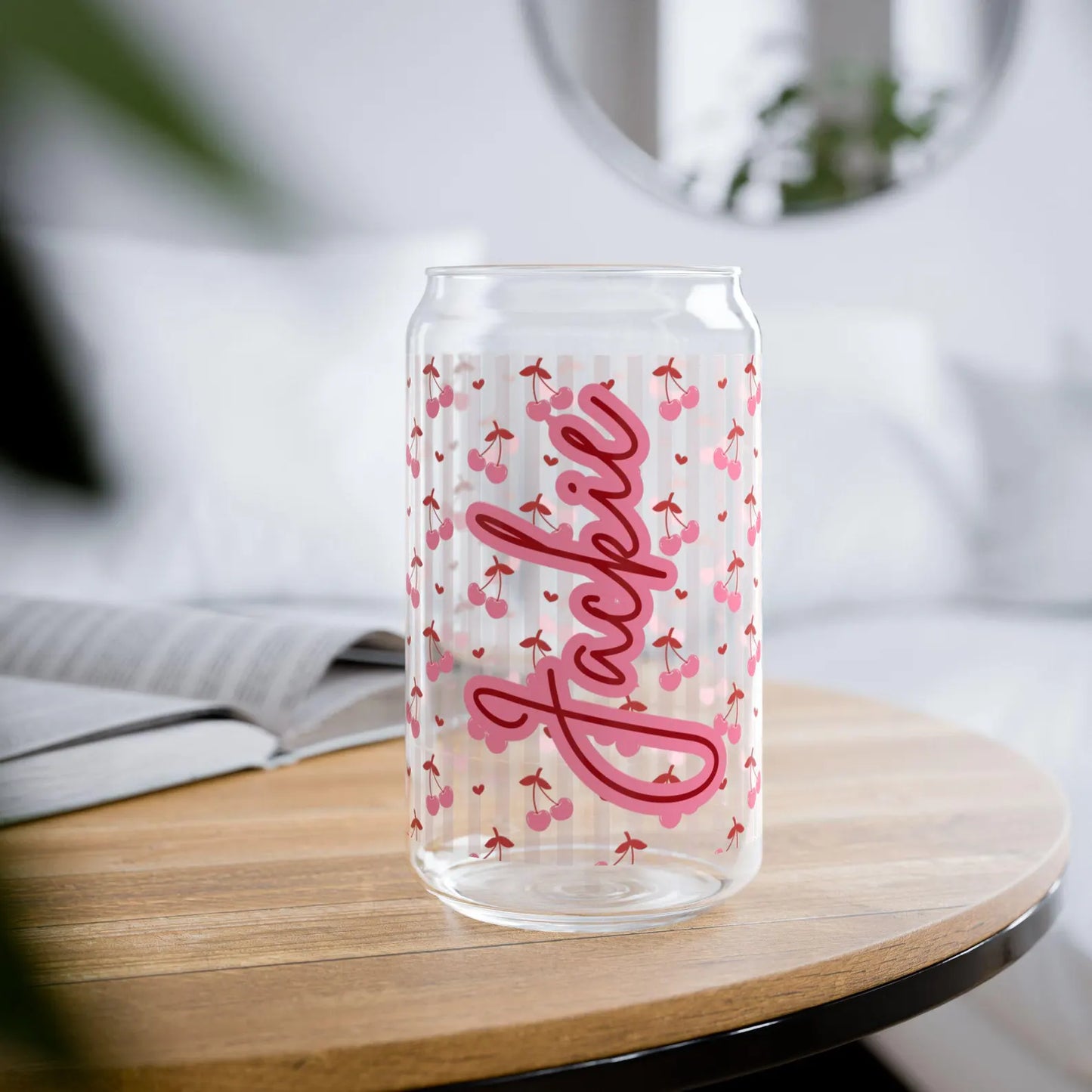 Coquette Bow Cherry Iced Coffee Mug