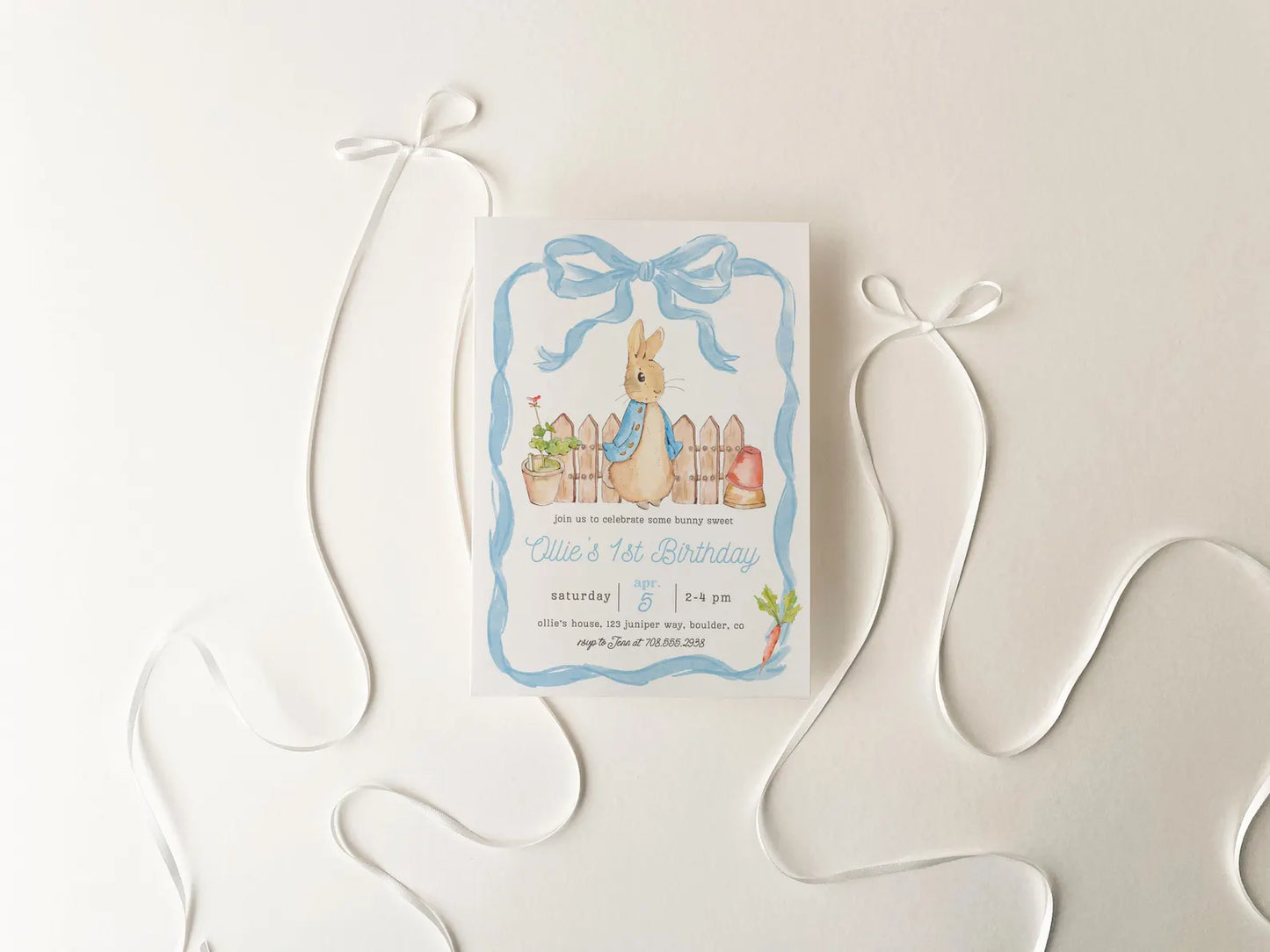 Peter Rabbit Birthday Welcome Sign