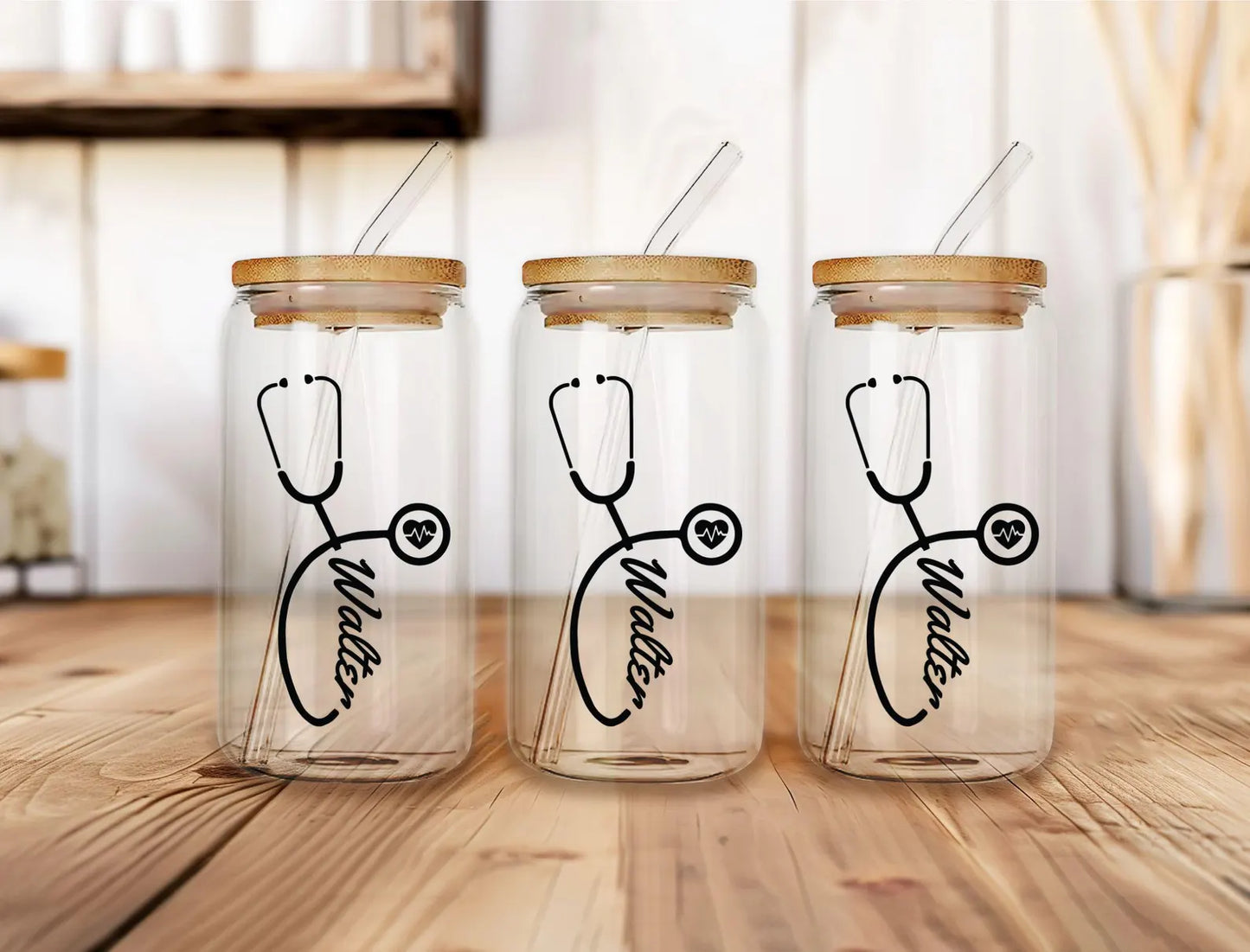 Personalized Nurse Glass Tumbler