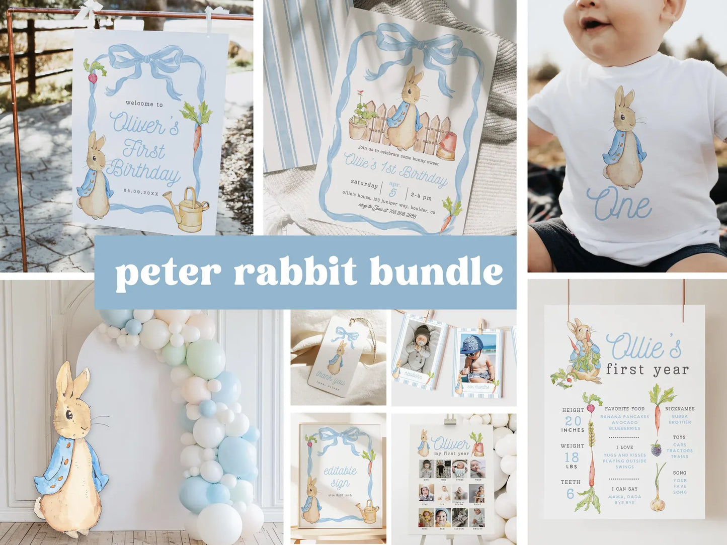 Peter Rabbit Birthday Welcome Sign