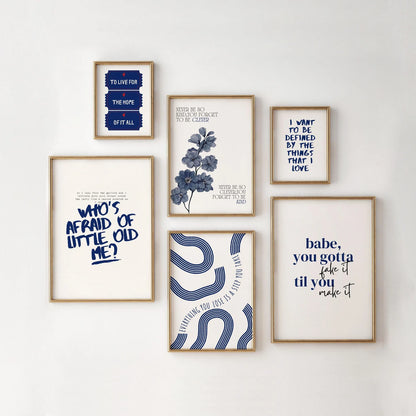 Taylor Print SET OF 6 (Blue)